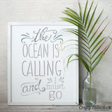 The Ocean is Calling Expression Craft Stencil