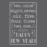 New Years Countdown Wall Stencil