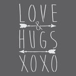 Love and Hugs Valentines Craft Stencil