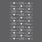 Love and Arrows Valentines Wall Stencil