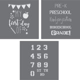 Back to School Chalkboard 3 Piece Stencil Kit