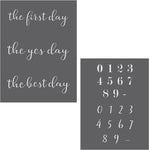 First Day Yes Day Best Day Wedding Sign Stencil