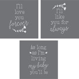 My Baby You'll Be 3 Piece Stencil Set