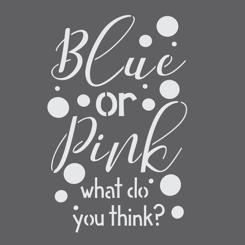 Blue or Pink Gender Reveal Craft Stencil