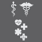 Medical Symbols 2 Piece Stencil Set