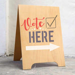 Vote Here Voting Craft Stencil