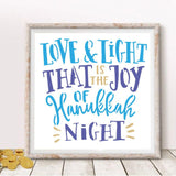Love and Light Hanukkah Stencil