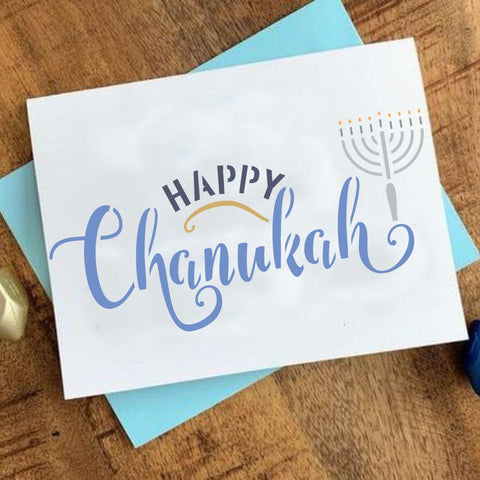 Happy Chanukah Stencil