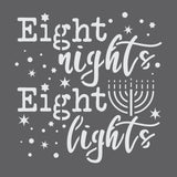 Eight Nights Eight Lights Hanukkah Stencil