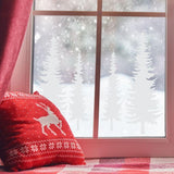 Pine Forest Window Stencil On House Window
