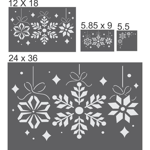 Branched Snowflake Craft Stencil