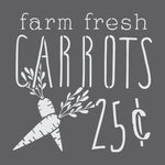 Farm Fresh Carrots Stencil