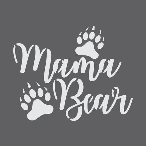 Mama Bear Craft Stencil