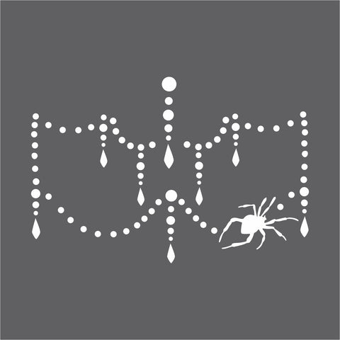 Halloween Spider Chandelier Stencil