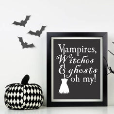 Vampires Witches & Ghosts Wall Stencil