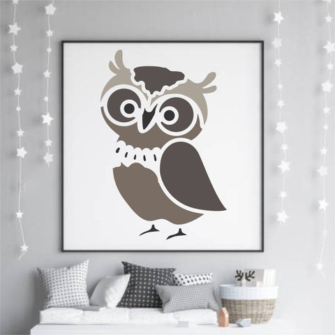 Owl Forest Critter Wall Stencil