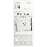 Dahling Letter & Number Stencil Set Uppercase M on Pillow