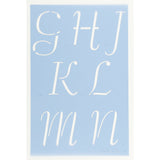 Petticoat Letter Stencil Set G-N