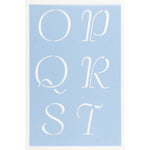 Petticoat Letter Stencil Set O-T