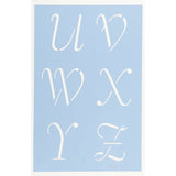 Petticoat Letter Stencil Set U-Z