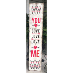 Love, Love, Love Vertical Porch Sign Stencil
