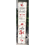 Kissing Booth Vertical Porch Sign Stencil
