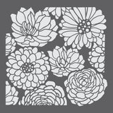 Abstract Floral Mini Craft Stencil for painting and crafting from Oak Lane Studio