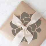 Succulent Mini Craft Stencil On Gift Wrap