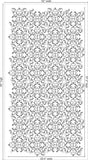 Victorian Baroque Wall Stencil With Measurements 32 wide x 60 high