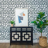 Giraffe Print on Wall with Stencil with plants