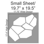 Flag Stone Wall Stencil With Measurements 19.7 x 19.5
