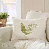 Rooster Motif Accent Stencil on Pillow Stencils
