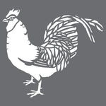 Rooster Motif Accent Wall Stencil