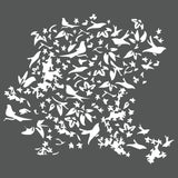 Birds in a Thicket Wall Stencil