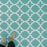 Meknes Wall Stencil used as floor stencils and tile stencils