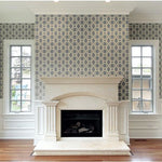 Shelton Wall Painting Stencil Fireplace