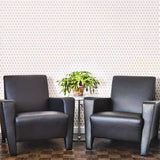 Ascot Houndstooth Wall Stencils Painted on a Wall