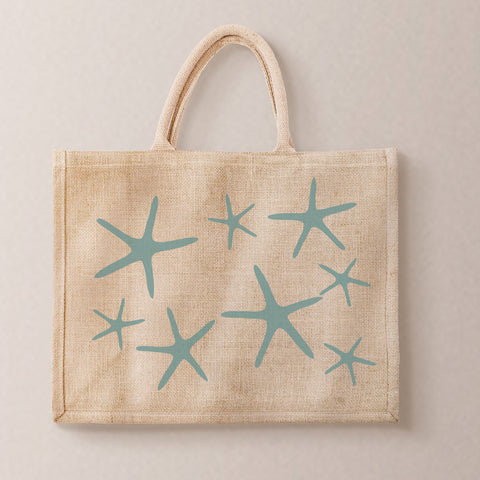 Starfish Stencil On Bag