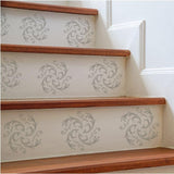 Victorian Baroque Designer Craft Stencil On Stairs