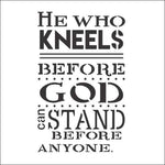 He Who Kneels Stencil