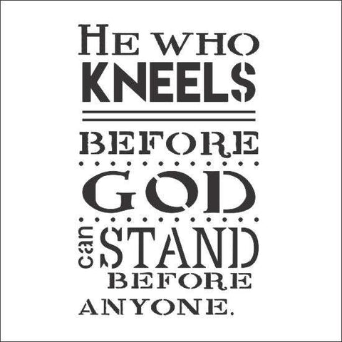 He Who Kneels Stencil