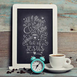 Coffee and Jesus Craft Stencil