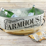 Farmhouse Sign Stencil. Paint your own Galvanized tub today!