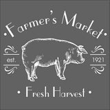 Farmer's Market Fresh Harvest Wall Stencil
