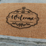 Welcome Pineapple Stencil Welcome Mat