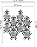 Antique Pineapple Stencil size Small