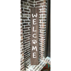 Welcome Paws Vertical Porch Sign Stencil! Make your own sign today!