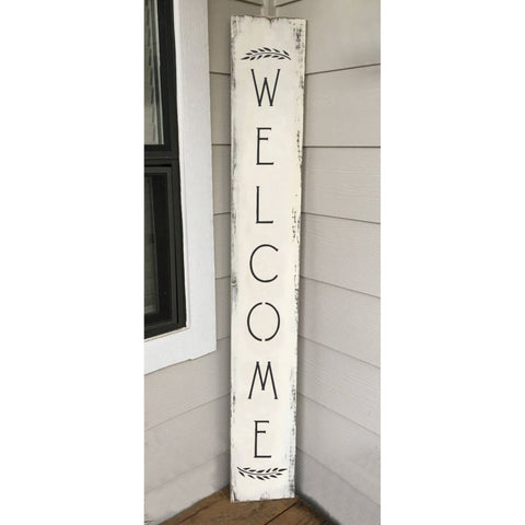 Welcome Wheat Vertical Porch Stencil. Buy one today and make your own sign!