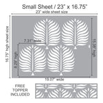 Palm Fronds Wall and Floor Stencil Small Sheet