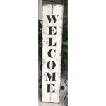 Welcome Vertical Porch Stencil. Make your own Welcome porch leaner sign with our stencil!